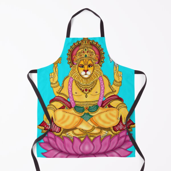 Item preview, Lord Narasimha Artwork | Fierce Hindu God Digital Painting Illustration designed and sold by Harshit_Digital_Arts.