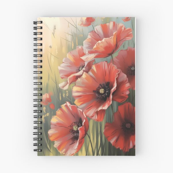 Item preview, Red Poppy Field Oil Painting — Sunlit Wildflower Wall Art Botanical Print Summer Floral Decor designed and sold by SellingWSarah17.