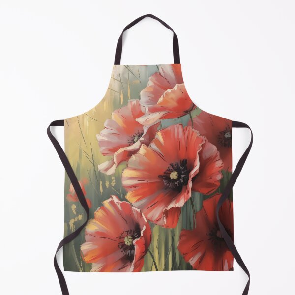 Item preview, Red Poppy Field Oil Painting — Sunlit Wildflower Wall Art Botanical Print Summer Floral Decor designed and sold by SellingWSarah17.