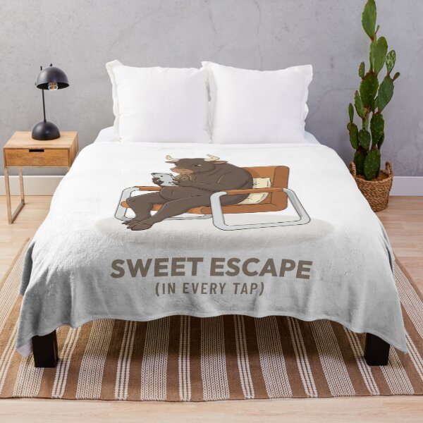 Item preview, Bull Relaxing Gaming Illustration Vintage Aesthetic designed and sold by Cozy Vintage Animal.