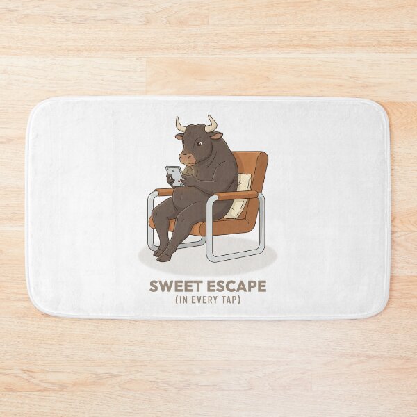 Item preview, Bull Relaxing Gaming Illustration Vintage Aesthetic designed and sold by Cozy Vintage Animal.