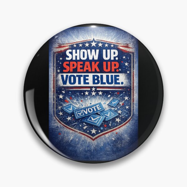 Item preview, Show Up. Speak Up. Vote Blue. – Patriotic Political Design designed and sold by MySheetMusicArt.