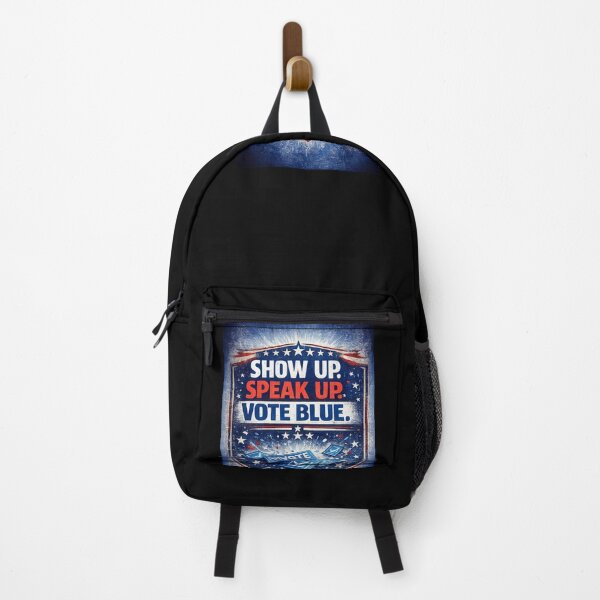 Item preview, Show Up. Speak Up. Vote Blue. – Patriotic Political Design designed and sold by MySheetMusicArt.