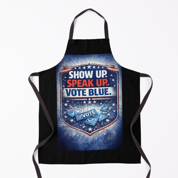 Item preview, Show Up. Speak Up. Vote Blue. – Patriotic Political Design designed and sold by MySheetMusicArt.