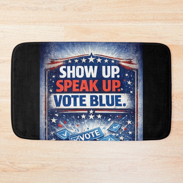Item preview, Show Up. Speak Up. Vote Blue. – Patriotic Political Design designed and sold by MySheetMusicArt.