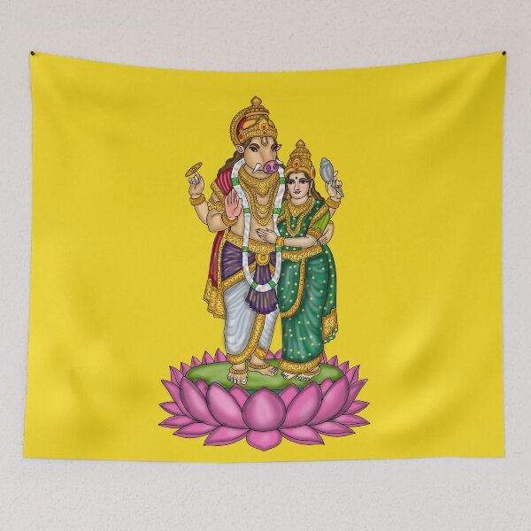 Item preview, Lord Varaha Artwork | Divine Vishnu Avatar Digital Painting Illustration designed and sold by Harshit_Digital_Arts.