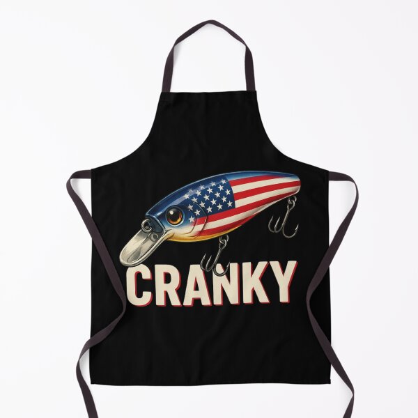 Item preview, Cranky USA Flag Funny Crankbait Fishing Lure Fathers Day designed and sold by Dabbing Turtle Designs.