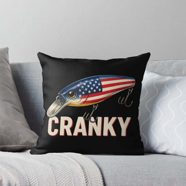 Item preview, Cranky USA Flag Funny Crankbait Fishing Lure Fathers Day designed and sold by Dabbing Turtle Designs.