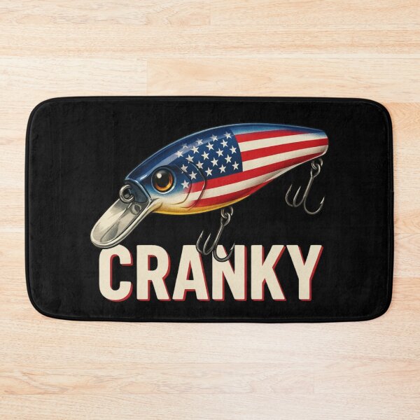 Artikelvorschau, Lustiger Crankbait-Angelköder mit USA-Flagge zum Vatertag entworfen und verkauft von Dabbing Turtle Designs.
