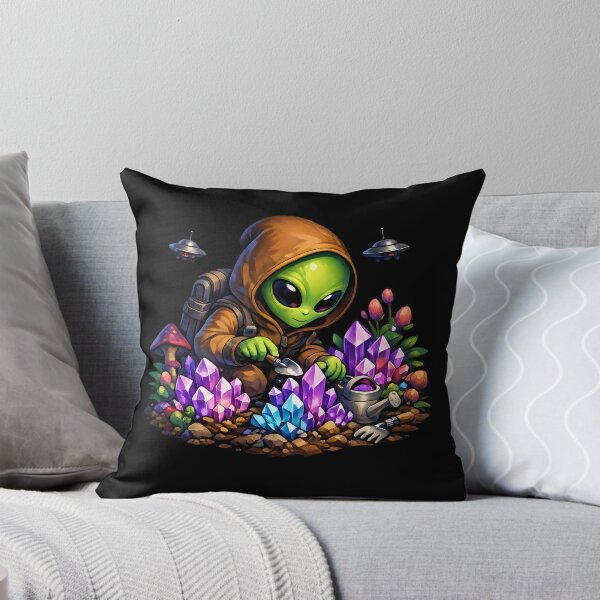 Item preview, Alien Crystal Gardener – Space Garden Premium Illustration designed and sold by builtforyou.