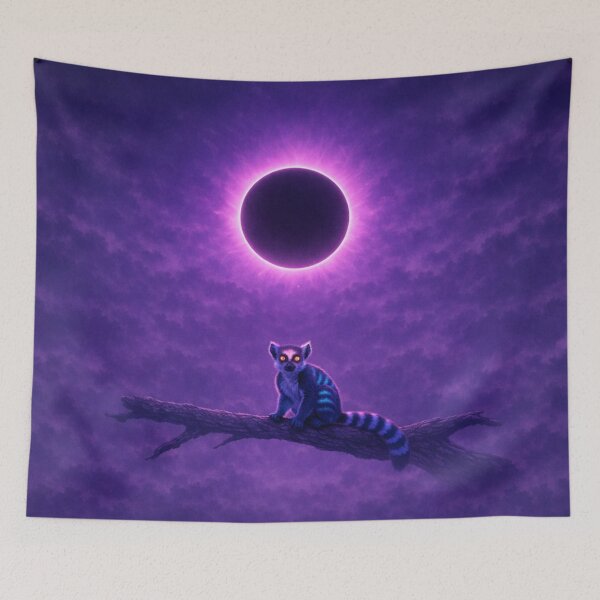 Item preview, Eclipse of the Neon Lemur designed and sold by PurrfectWhisper.