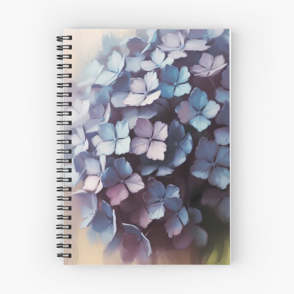 Item preview, Blue Hydrangea Oil Painting — Soft Botanical Wall Art Periwinkle Lavender Floral Print designed and sold by SellingWSarah17.