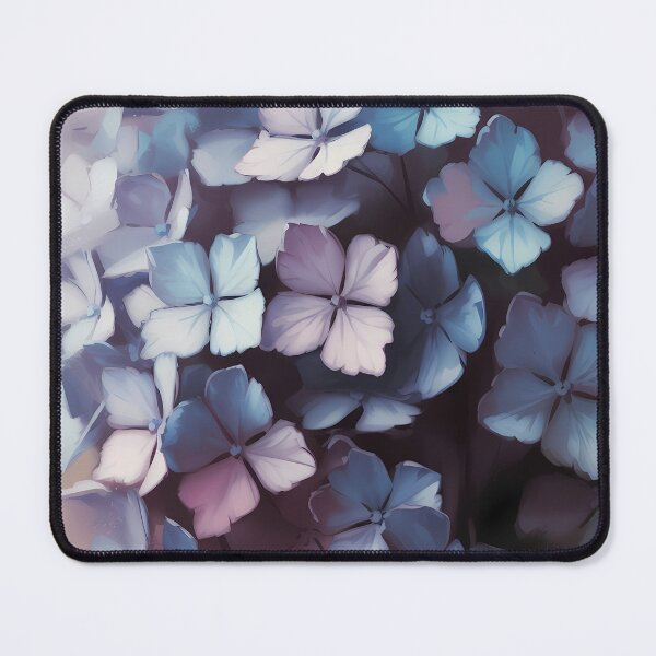 Item preview, Blue Hydrangea Oil Painting — Soft Botanical Wall Art Periwinkle Lavender Floral Print designed and sold by SellingWSarah17.