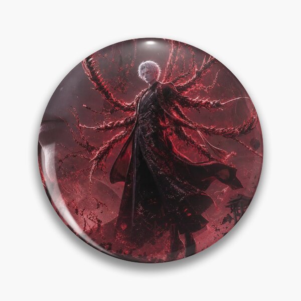 Item preview, Dark Crimson Ghoul Anime Warrior | Red Eye Fantasy Gothic Aesthetic Art Print designed and sold by Dyan4.