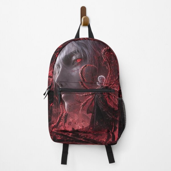 Item preview, Dark Crimson Ghoul Anime Warrior | Red Eye Fantasy Gothic Aesthetic Art Print designed and sold by Dyan4.