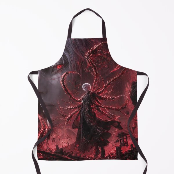 Item preview, Dark Crimson Ghoul Anime Warrior | Red Eye Fantasy Gothic Aesthetic Art Print designed and sold by Dyan4.