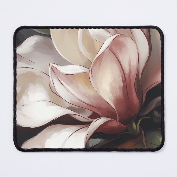 Item preview, Magnolia Oil Painting — Moody Botanical Wall Art Blush White Flower Dark Green Leaves Print designed and sold by SellingWSarah17.
