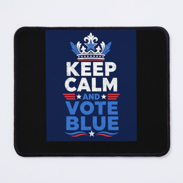 Item preview, Keep Calm and Vote Blue – Patriotic Political Design designed and sold by MySheetMusicArt.