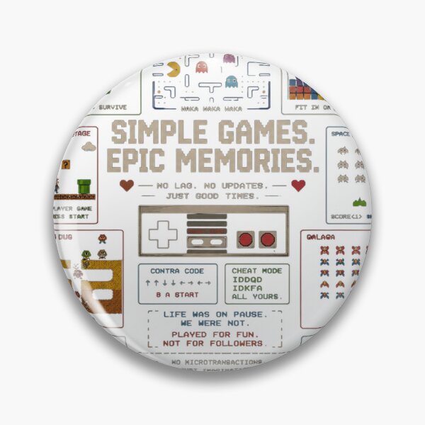 Item preview, Simple Games Epic Memories Retro Gaming 8 Bit Collage Design designed and sold by M'artes .