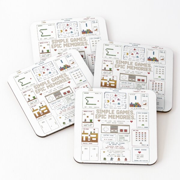 Item preview, Simple Games Epic Memories Retro Gaming 8 Bit Collage Design designed and sold by M'artes .