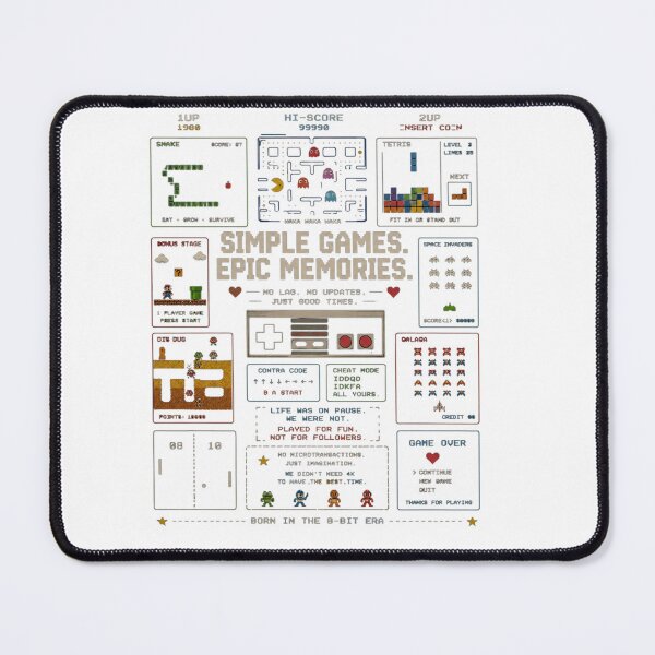 Item preview, Simple Games Epic Memories Retro Gaming 8 Bit Collage Design designed and sold by M'artes .