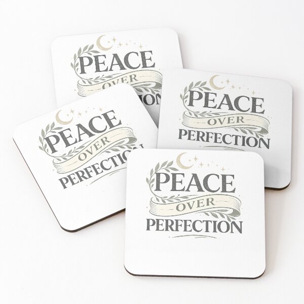 Item preview, PEACE OVER PERFECTION – Minimal Aesthetic Typography Digital Art designed and sold by Strange man.