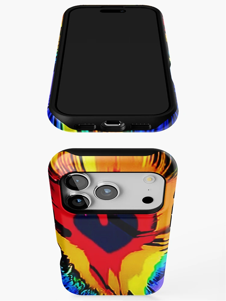 Thumbnail 3 of 4, iPhone Case, Colorful Exploding Heart; designed and sold by StickerApe.