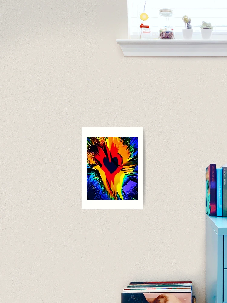 Thumbnail 2 of 3, Art Print, Colorful Exploding Heart; designed and sold by StickerApe.