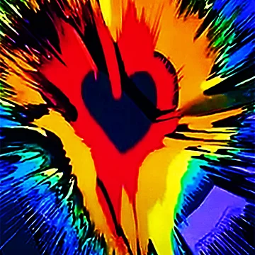 Artwork thumbnail, Colorful Exploding Heart; by StickerApe