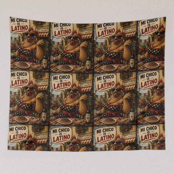 Item preview, Mi Chico Is Latino Funny Chicken Pun Design designed and sold by Hornace88studio.