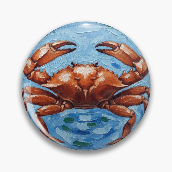 Item preview, Coastal Crab Impasto Ocean Painting designed and sold by sportfantees.