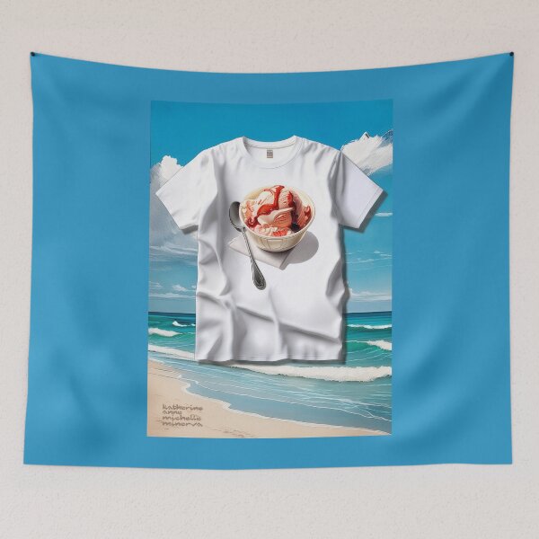 Item preview, T-Shirt in the Sky with Ice Cream designed and sold by Katherine Anne Michelle Minerva.