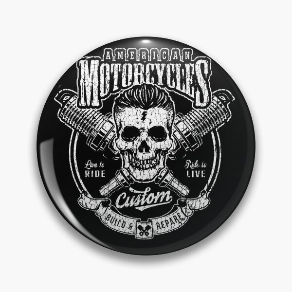 Item preview, Vintage American Custom Motorcycles Skull Graphic designed and sold by The secret storage room.