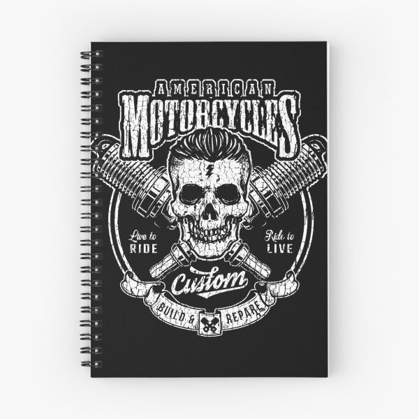 Item preview, Vintage American Custom Motorcycles Skull Graphic designed and sold by The secret storage room.