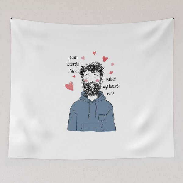 Item preview, Cute beard anniversary t-shirt for boyfriend designed and sold by FoxFrame Studio.