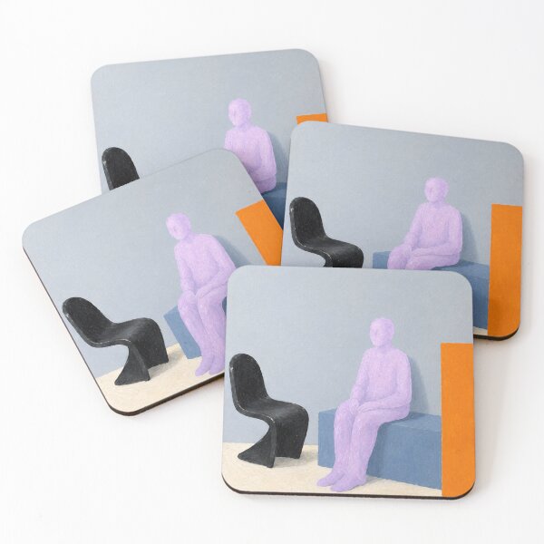 Item preview, "Waiting Area" – Minimalist Abstract Figure Art designed and sold by Moodzu.