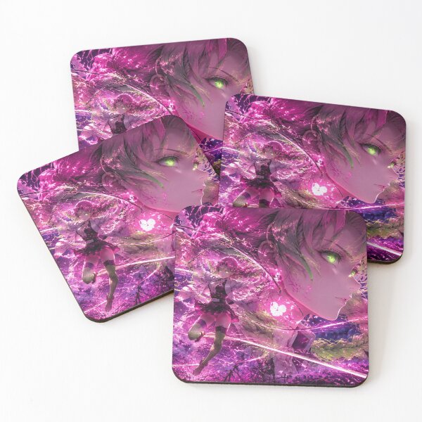 Item preview, Pink Blossom Serpent Warrior Anime Fantasy | Floral Katana Aesthetic Art Print designed and sold by Dyan4.