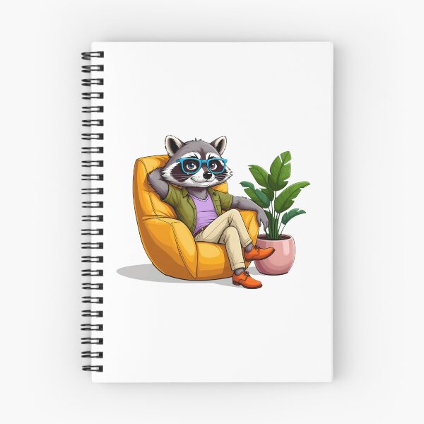 Item preview, A coon sitting in a cozy armchair. designed and sold by ANVivid.