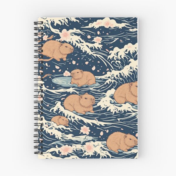 Item preview, Zen Capybara Ukiyo-e Ocean Wave Artistic Pattern designed and sold by thepixelcloset.