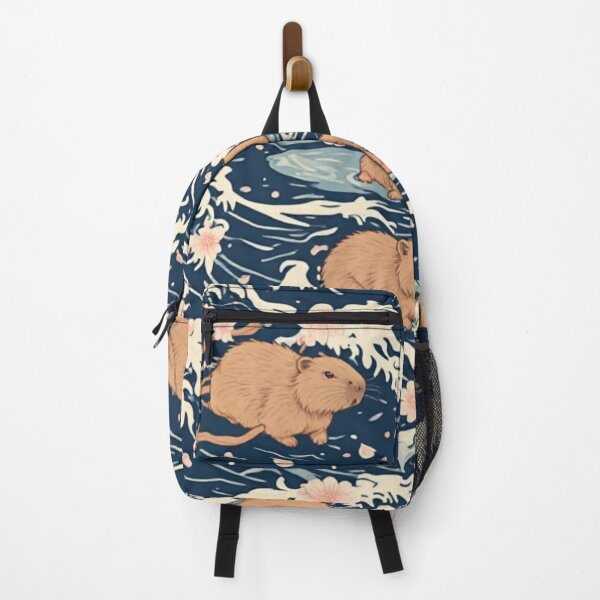 Item preview, Zen Capybara Ukiyo-e Ocean Wave Artistic Pattern designed and sold by thepixelcloset.