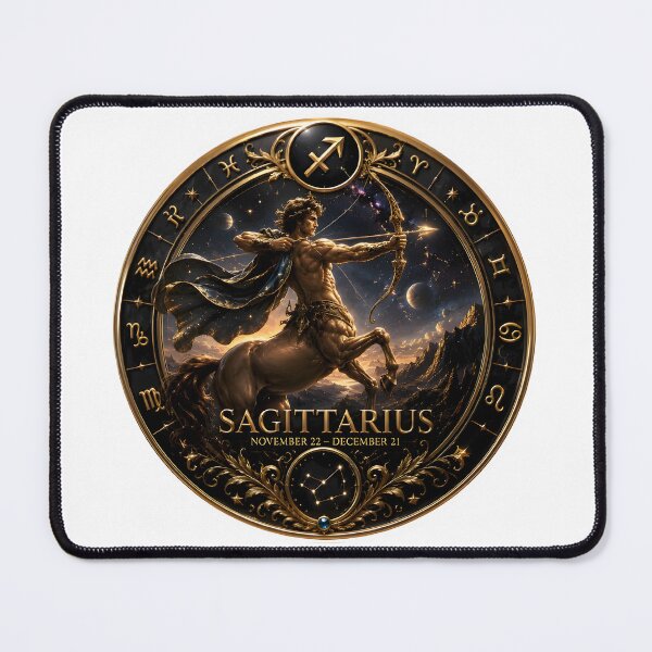 Item preview, Sagittarius Golden Zodiac Centaur Archer designed and sold by Zodiac Celestial Art.