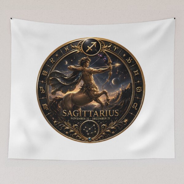 Item preview, Sagittarius Golden Zodiac Centaur Archer designed and sold by Zodiac Celestial Art.