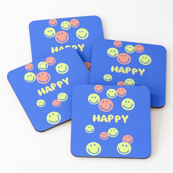 Item preview, Aesthetic Pastel Happy Typography with Cute Retro Smiley Faces designed and sold by NinaeDitmotion.