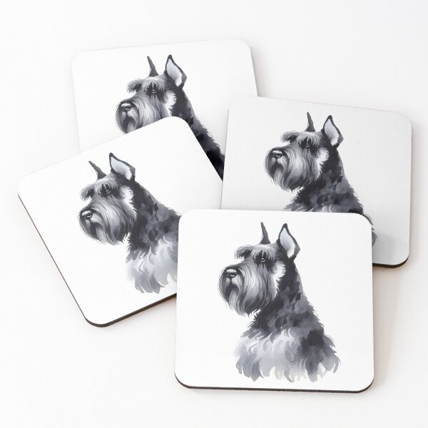 Item preview, Miniature Schnauzer Portrait | Elegant Schnauzer Illustration designed and sold by pixiedustpaint.