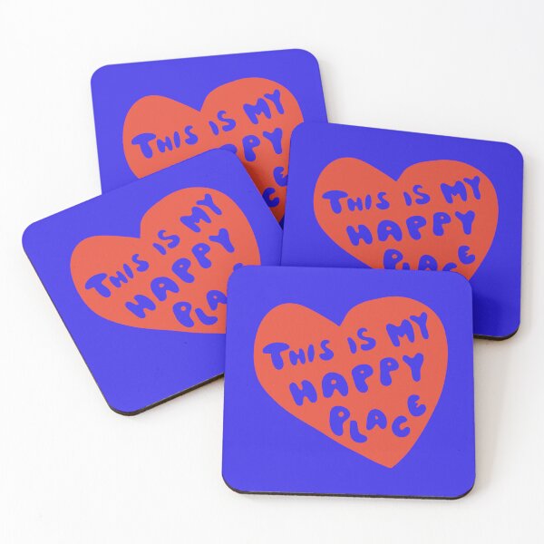 Item preview, This Is My Happy Place Hand Drawn Red Heart Quote Art designed and sold by NinaeDitmotion.