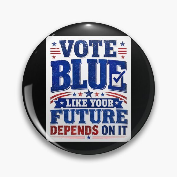 Item preview, Vote Blue Like Your Future Depends on It – Political Election Design designed and sold by MySheetMusicArt.