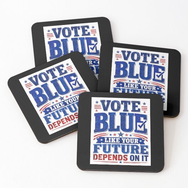Item preview, Vote Blue Like Your Future Depends on It – Political Election Design designed and sold by MySheetMusicArt.