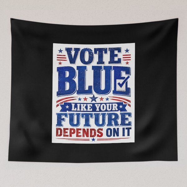 Item preview, Vote Blue Like Your Future Depends on It – Political Election Design designed and sold by MySheetMusicArt.