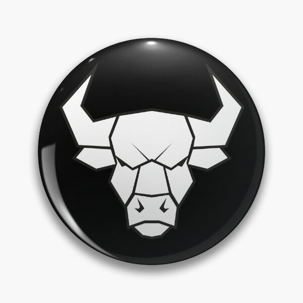 Item preview, Black and White Bull Head – Minimalist Western Bull Skull Style Design designed and sold by MerlinWear.