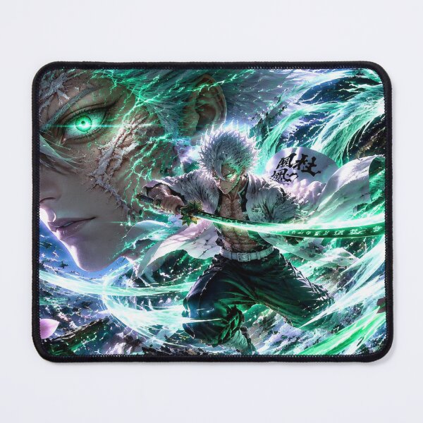 Item preview, Emerald Wind Dragon Swordsman | Epic Anime Samurai Fantasy Wall Art designed and sold by Dyan4.